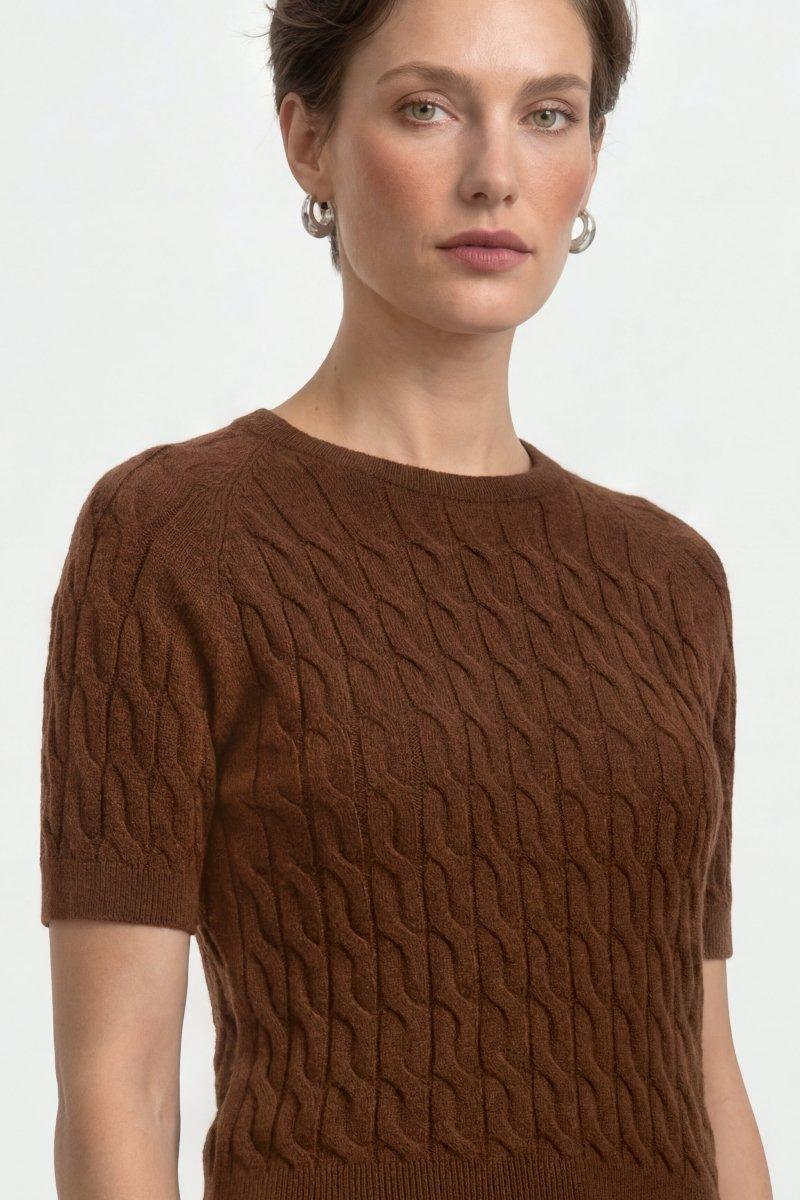 Pullover mit Zopfstrick