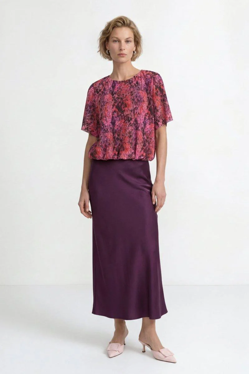 Plissee-Shirt mit Print - Image 2