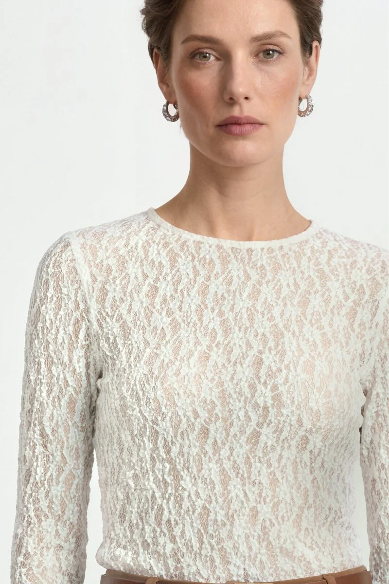 Spitzen-Langarmshirt - Image 4