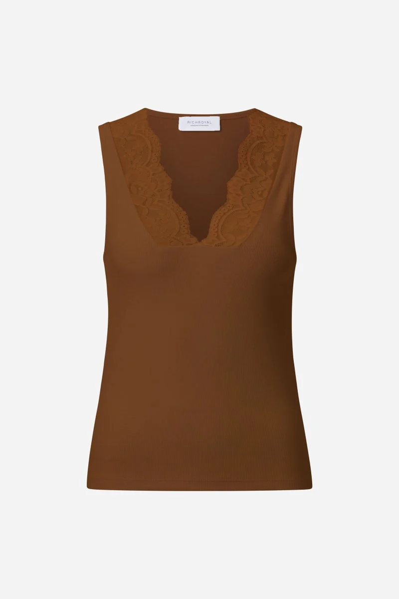 Figurbetontes Spitzentop aus Rippjersey - Image 6