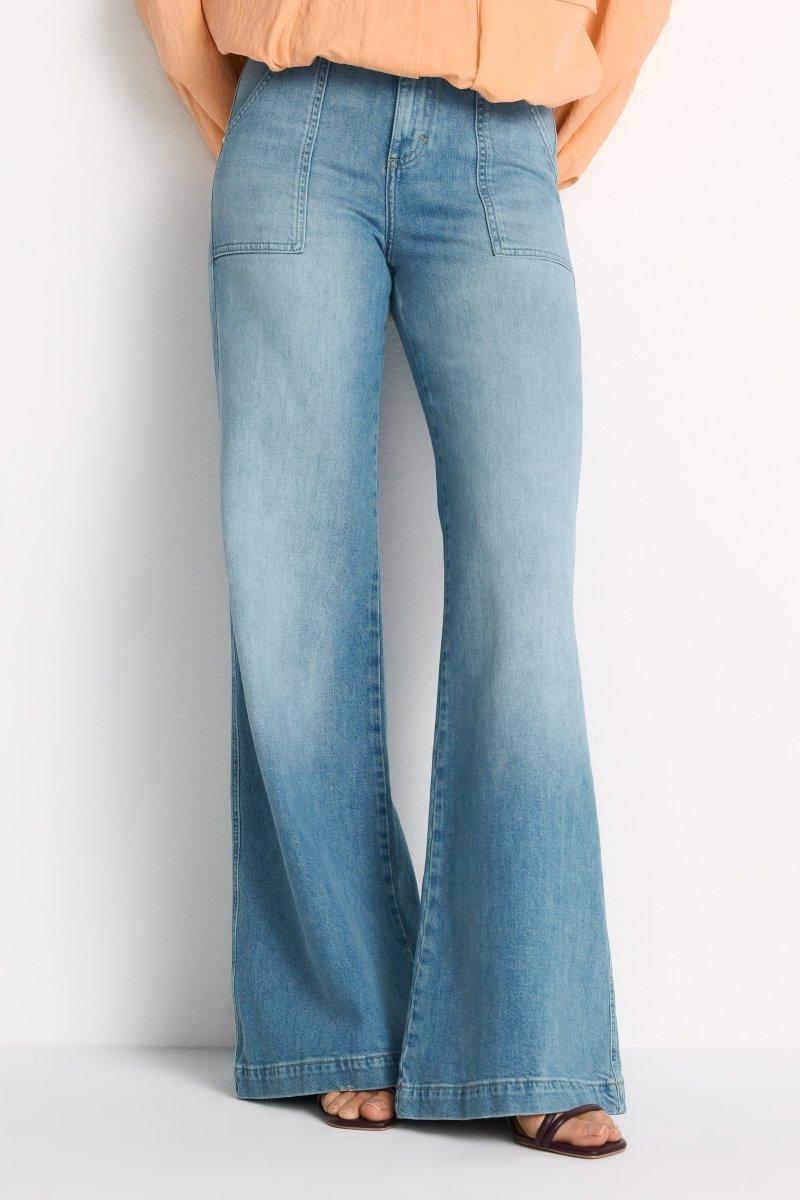 Denim Wide Leg Jeans - Image 3