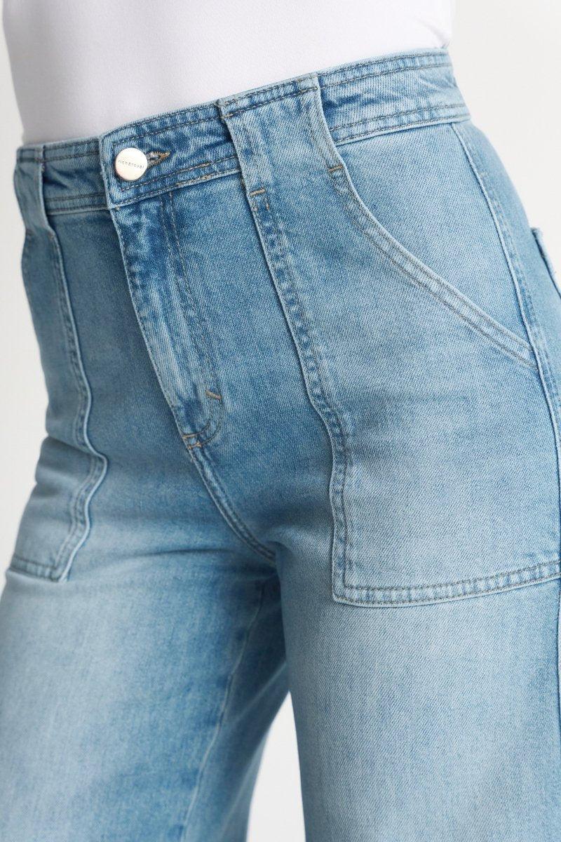 Denim Wide Leg Jeans - Image 4