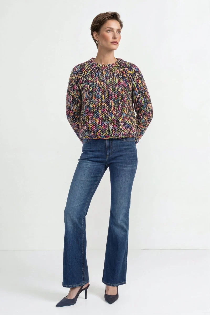Cropped Grobstrickpullover