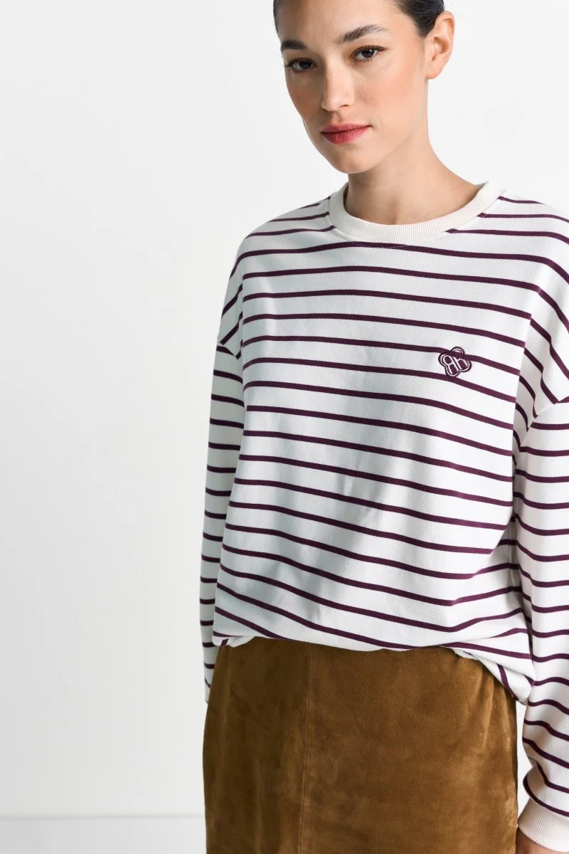 Gestreiftes Oversize-Sweatshirt