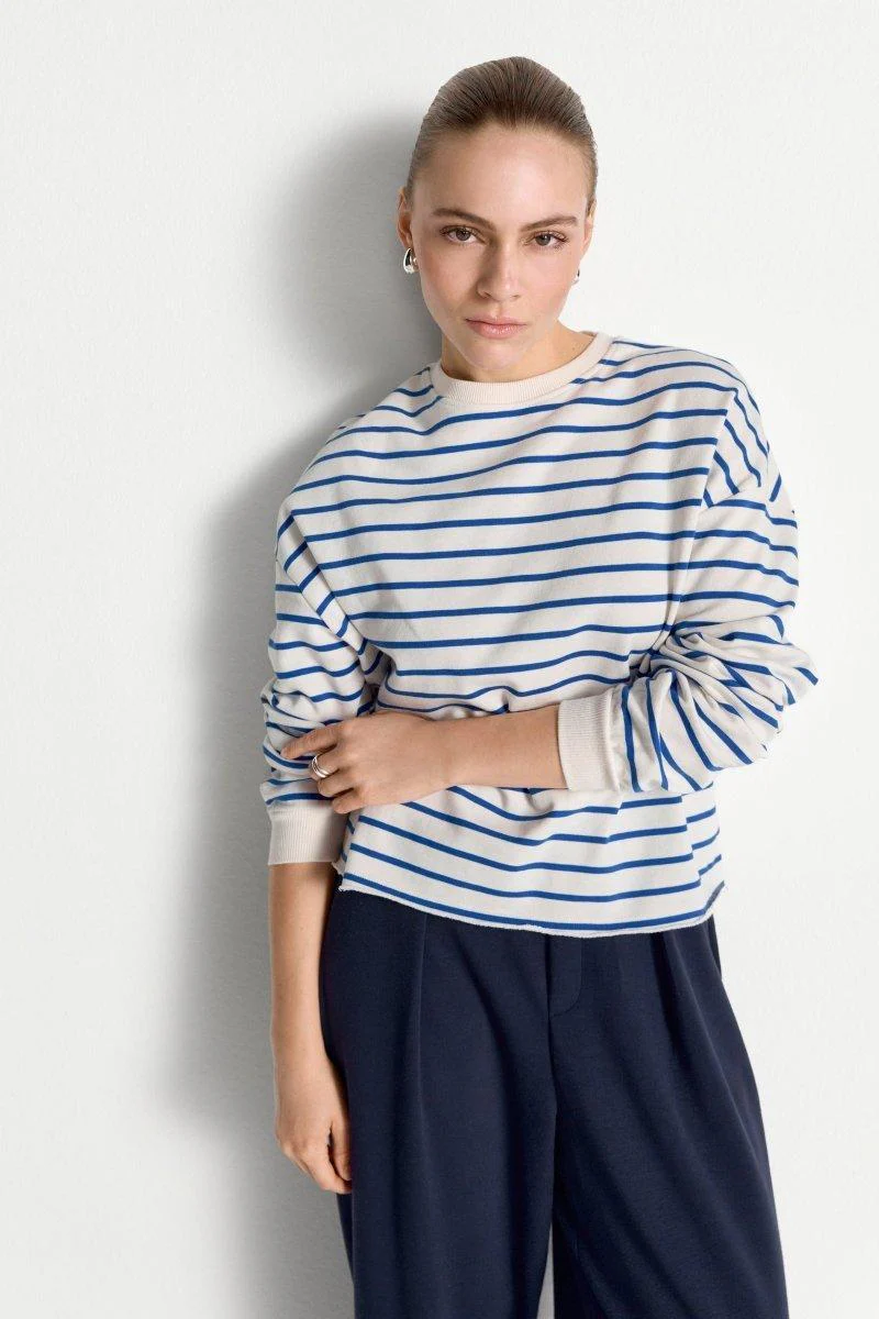 Gestreiftes Oversize-Sweatshirt