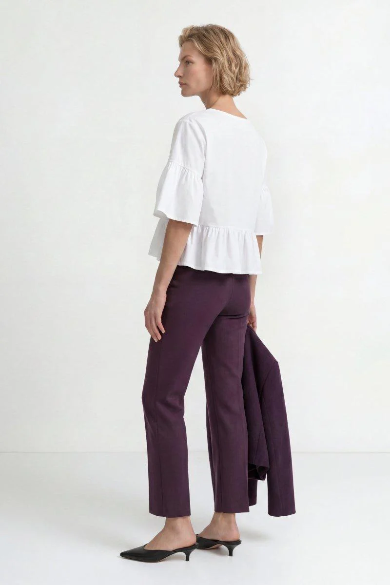 Baumwoll-Shirt mit Schößchen - Image 3