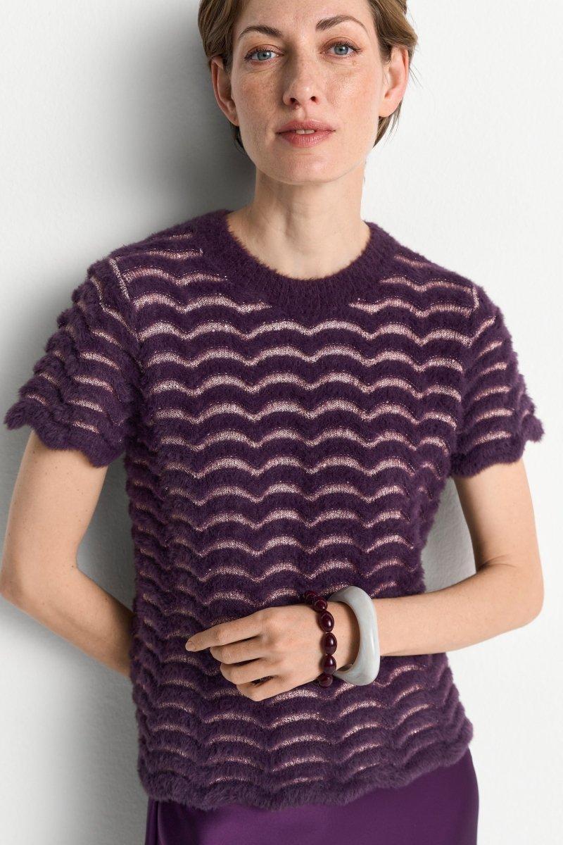 T-Shirt mit Muschelsaum