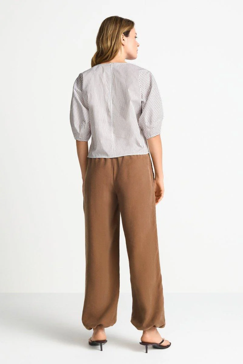 Gestreifte Crop-Bluse - Image 9