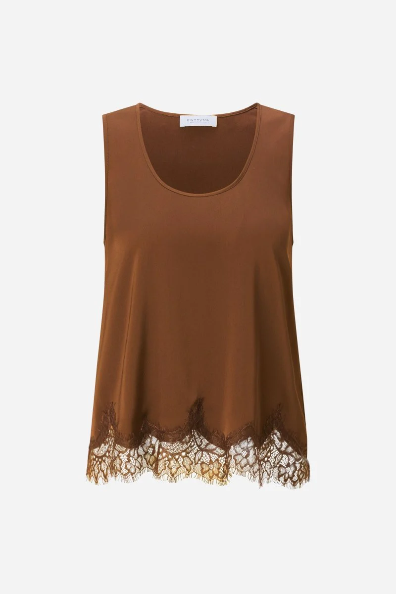 Satin Top mit Spitze - Image 5