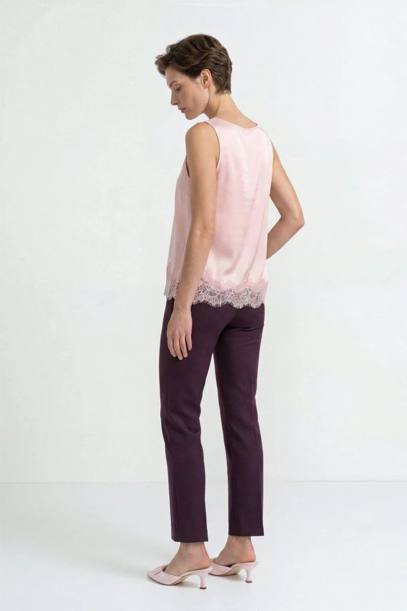 Satin Top mit Spitze - Image 3
