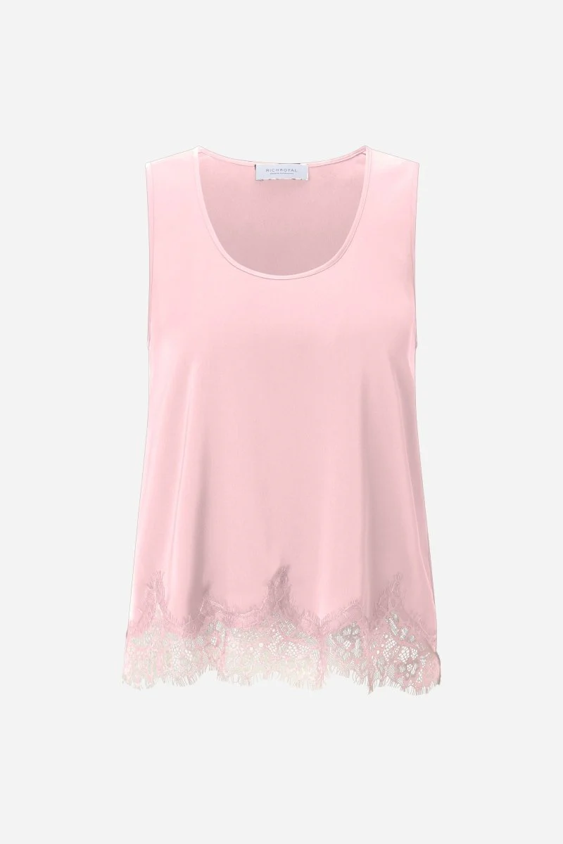 Satin Top mit Spitze - Image 6