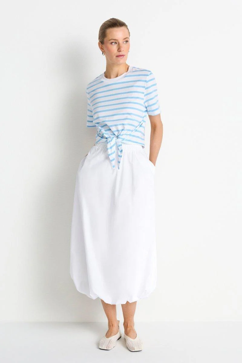 Gestreiftes T-Shirt mit Knoten - Image 2