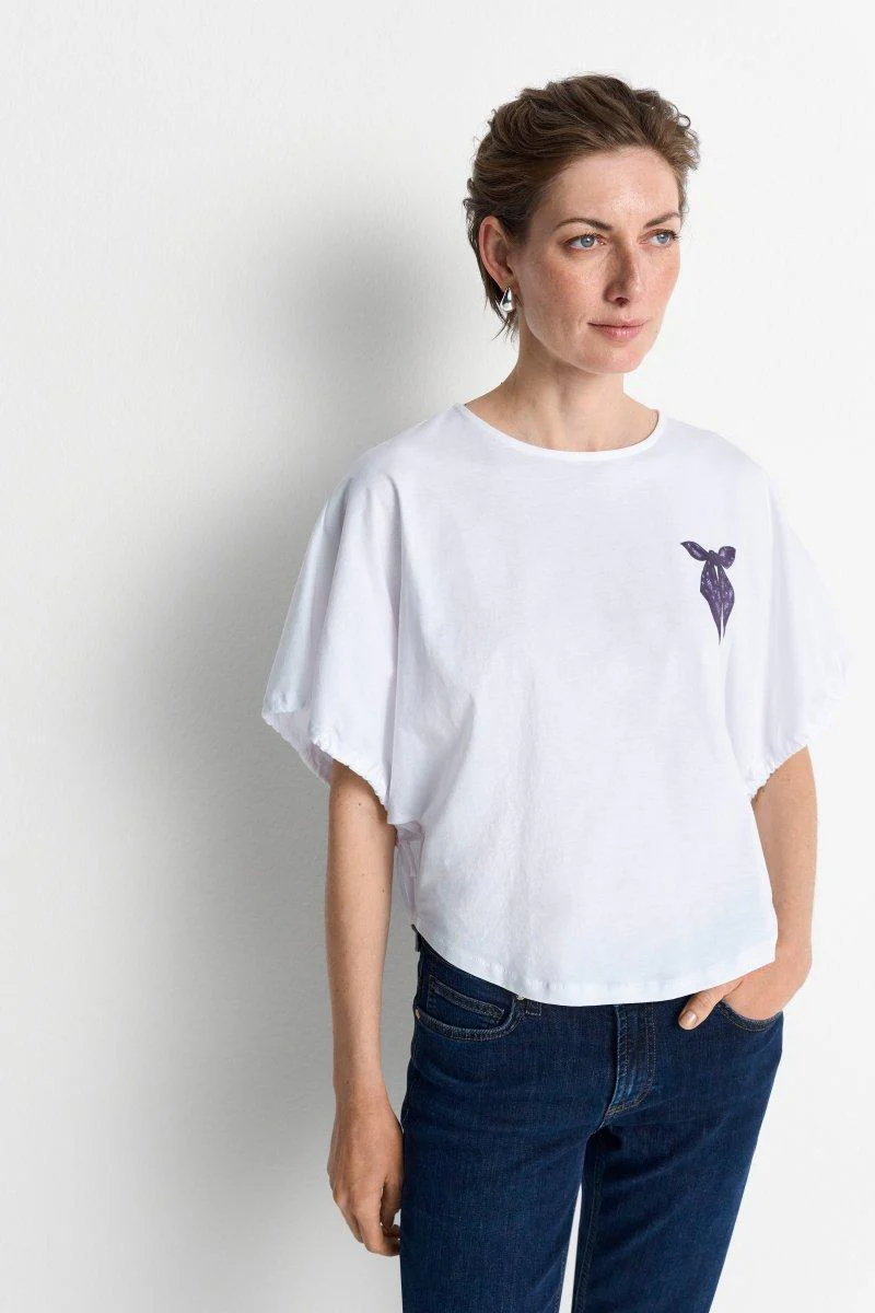 Cropped-Top mit Schleifen-Print - Image 2