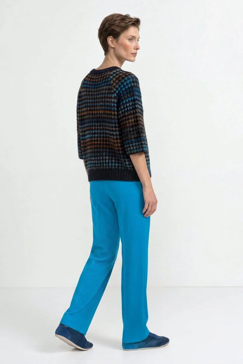 Kurzarm-Pullover mit Ajourstrick - Image 3