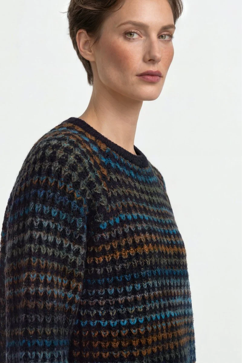 Kurzarm-Pullover mit Ajourstrick - Image 4